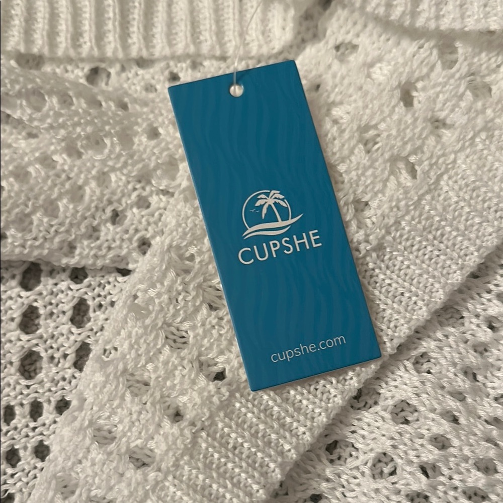 CUPSHE White Crochet Coverup NWT - Picture 7 of 9